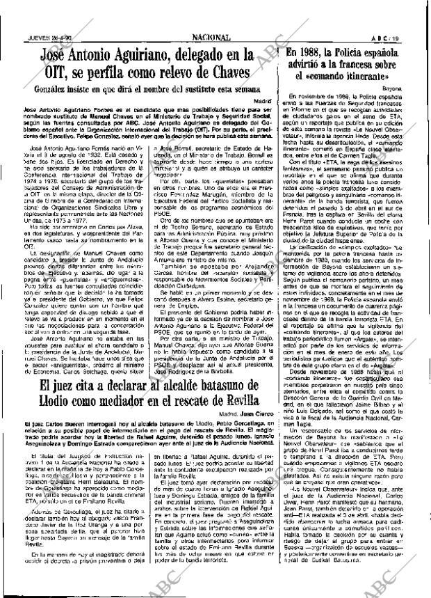 ABC SEVILLA 26-04-1990 página 19