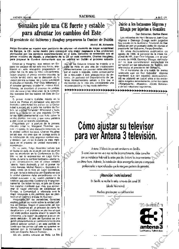 ABC SEVILLA 26-04-1990 página 21