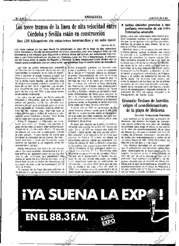 ABC SEVILLA 26-04-1990 página 30