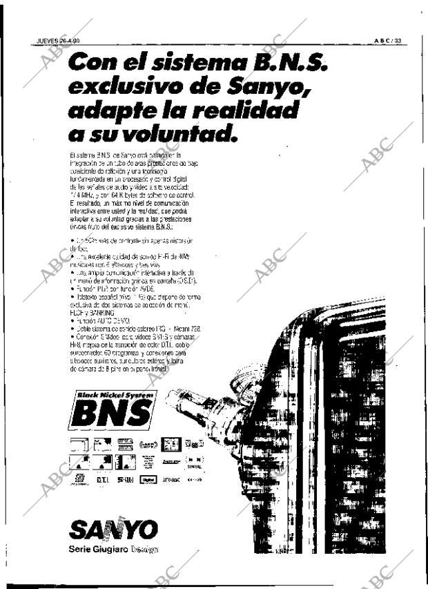 ABC SEVILLA 26-04-1990 página 33