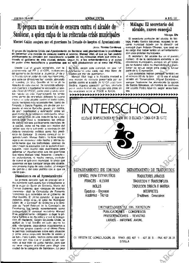 ABC SEVILLA 26-04-1990 página 37