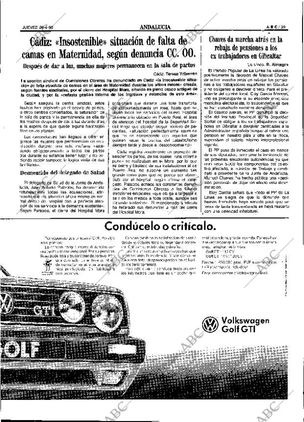 ABC SEVILLA 26-04-1990 página 39