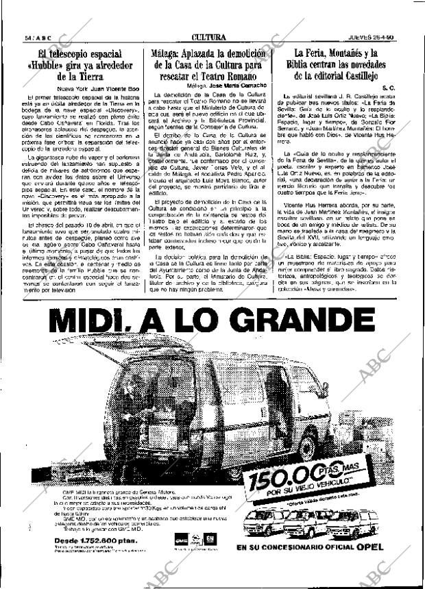ABC SEVILLA 26-04-1990 página 54