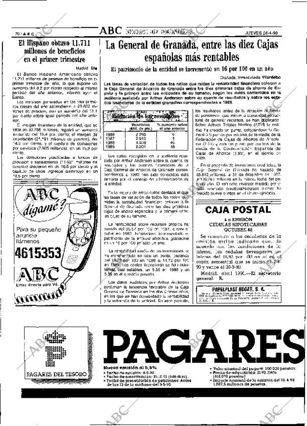 ABC SEVILLA 26-04-1990 página 70