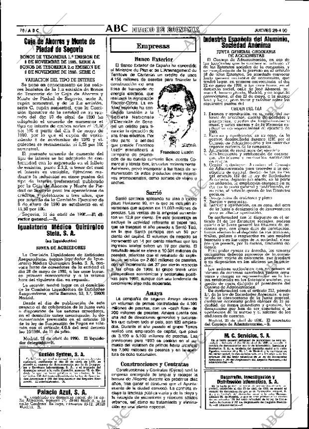 ABC SEVILLA 26-04-1990 página 76