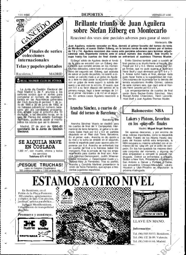 ABC MADRID 27-04-1990 página 100