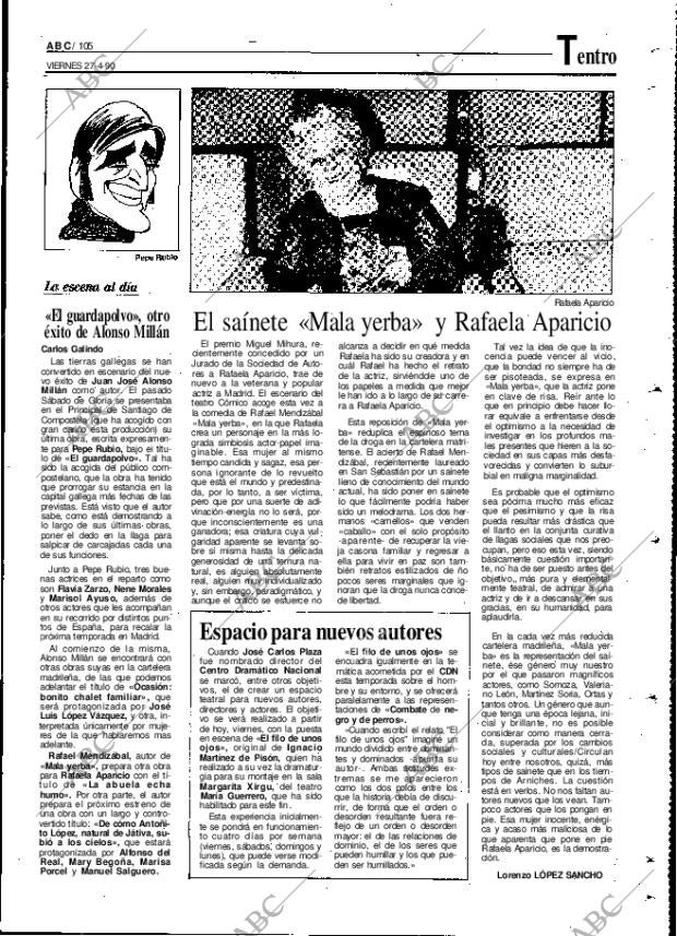 ABC MADRID 27-04-1990 página 105