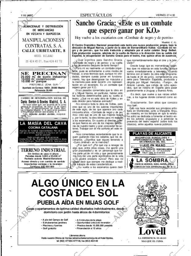 ABC MADRID 27-04-1990 página 116