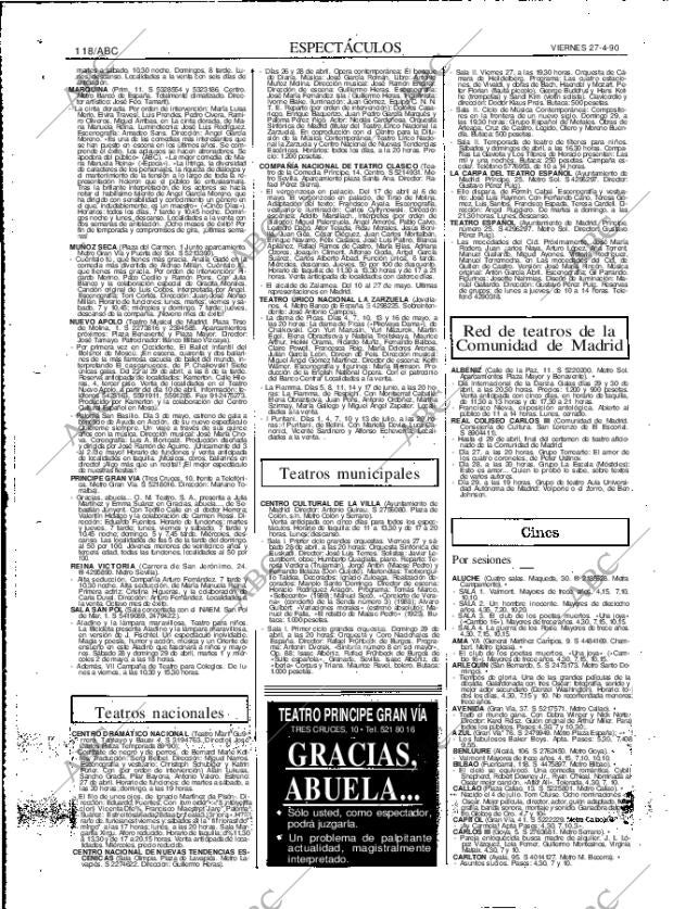 ABC MADRID 27-04-1990 página 118