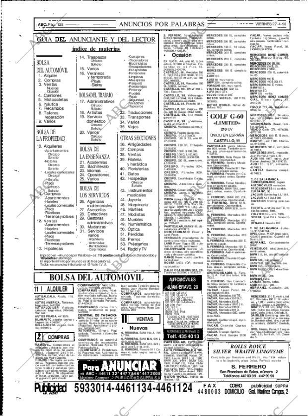 ABC MADRID 27-04-1990 página 128