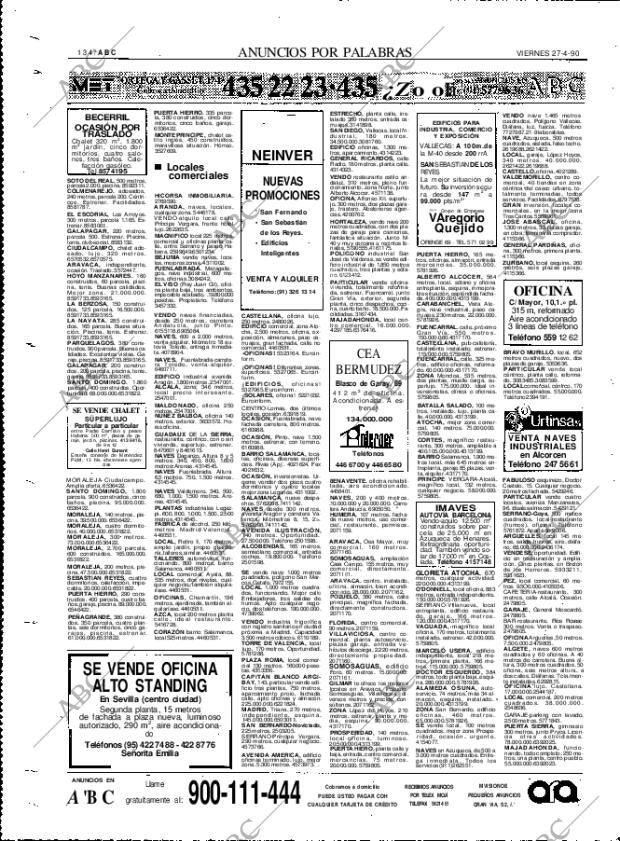 ABC MADRID 27-04-1990 página 134