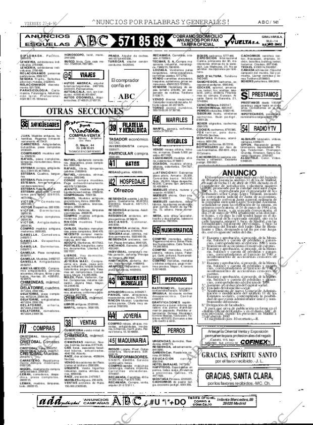 ABC MADRID 27-04-1990 página 141