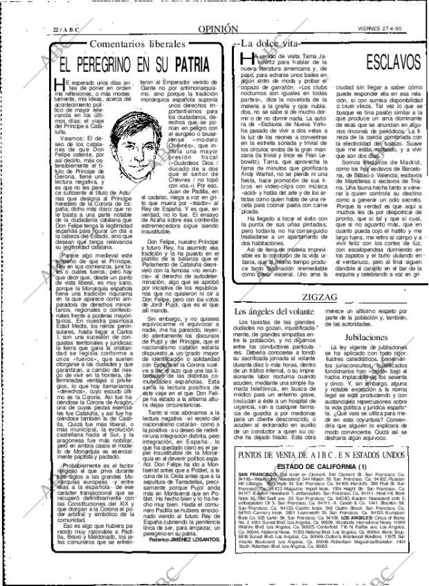 ABC MADRID 27-04-1990 página 22