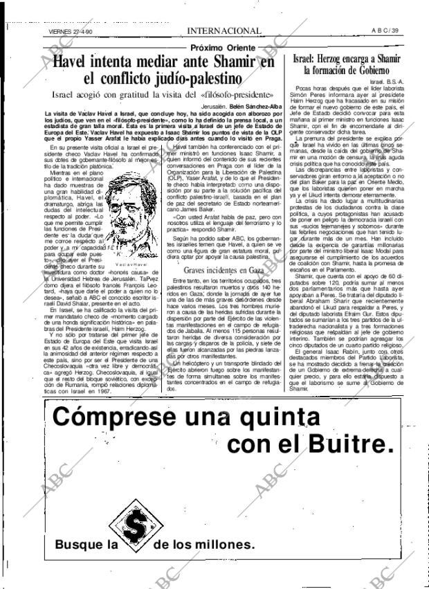 ABC MADRID 27-04-1990 página 39