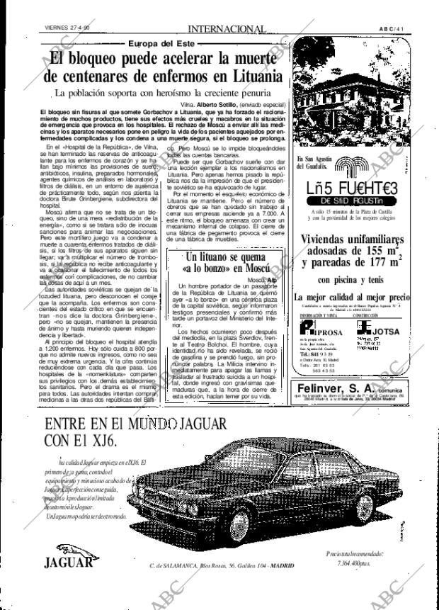 ABC MADRID 27-04-1990 página 41