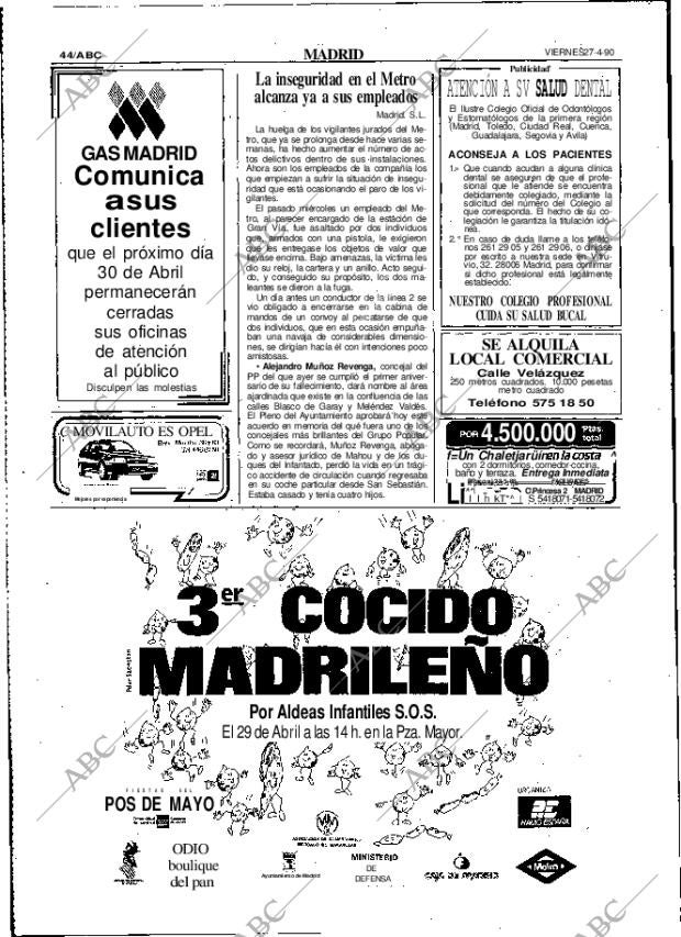 ABC MADRID 27-04-1990 página 44