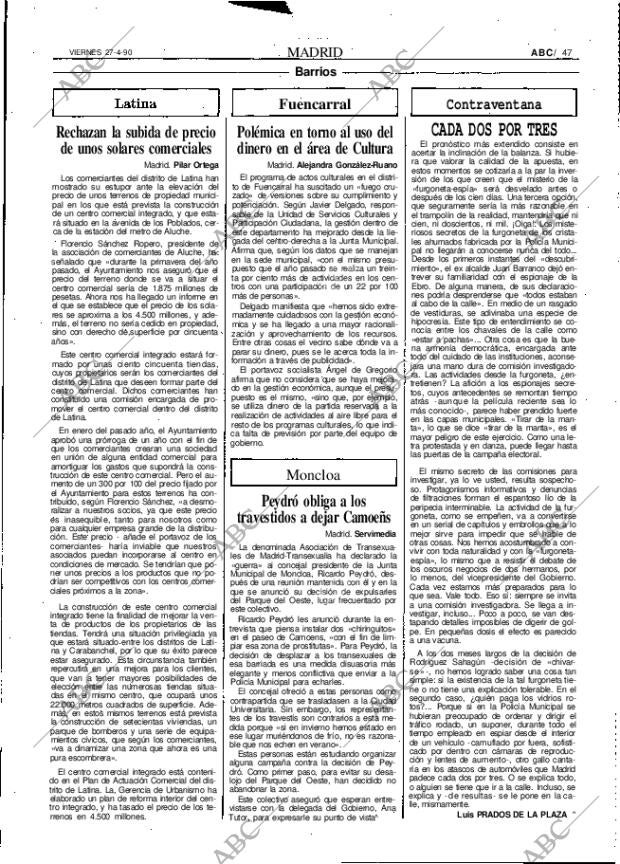ABC MADRID 27-04-1990 página 47