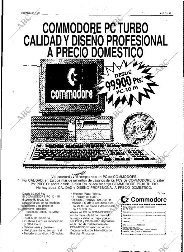 ABC MADRID 27-04-1990 página 49