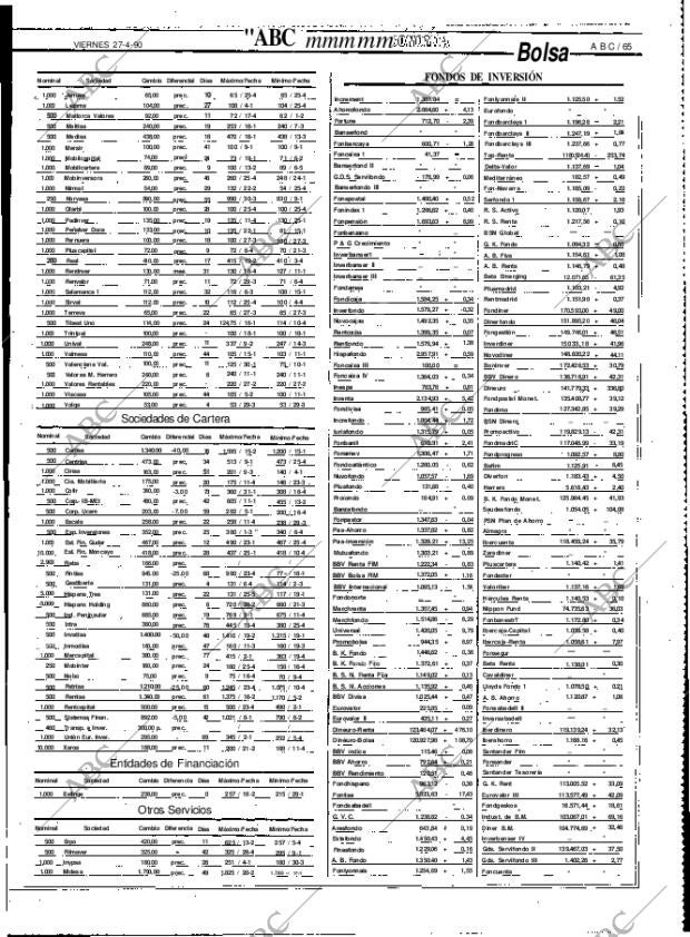 ABC MADRID 27-04-1990 página 65