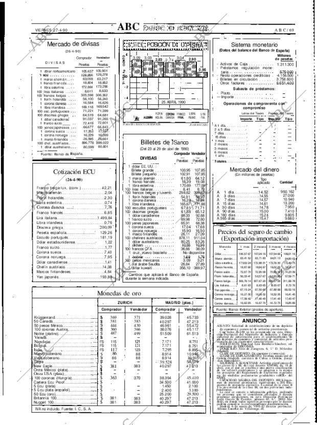 ABC MADRID 27-04-1990 página 69
