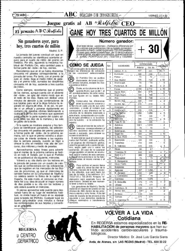 ABC MADRID 27-04-1990 página 70