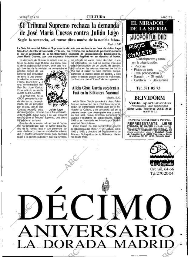 ABC MADRID 27-04-1990 página 79