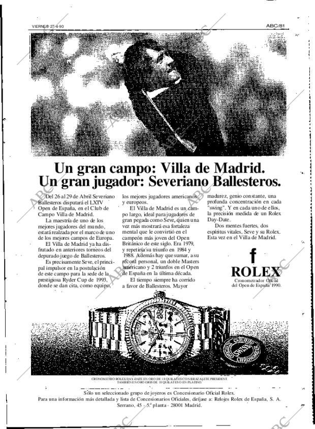 ABC MADRID 27-04-1990 página 81