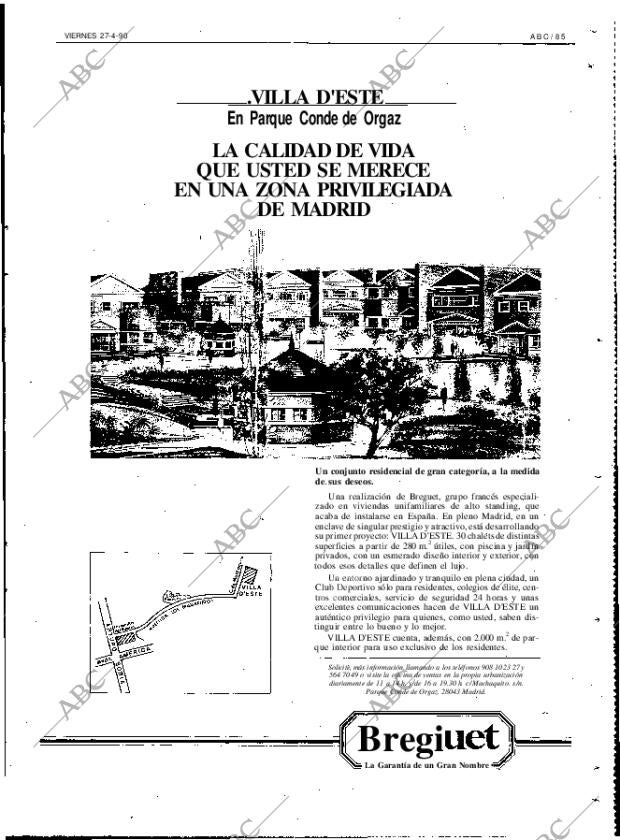 ABC MADRID 27-04-1990 página 85