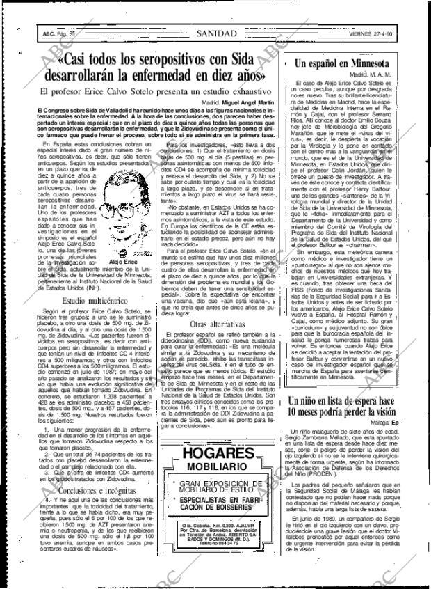 ABC MADRID 27-04-1990 página 88