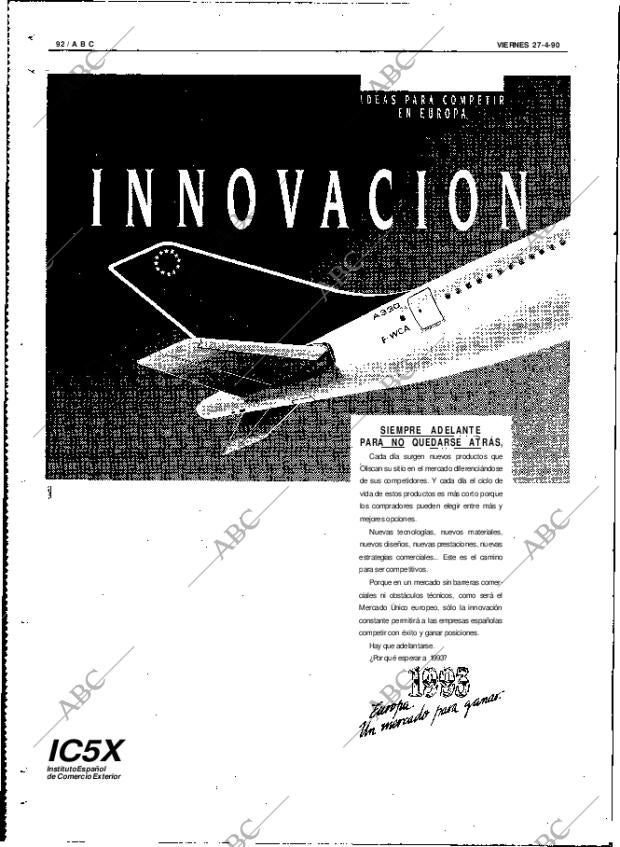ABC MADRID 27-04-1990 página 92