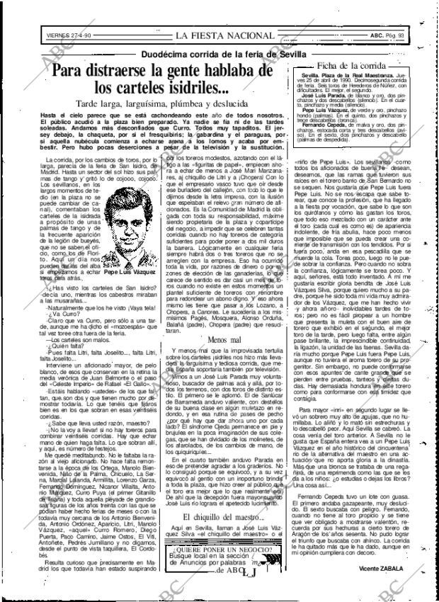 ABC MADRID 27-04-1990 página 93