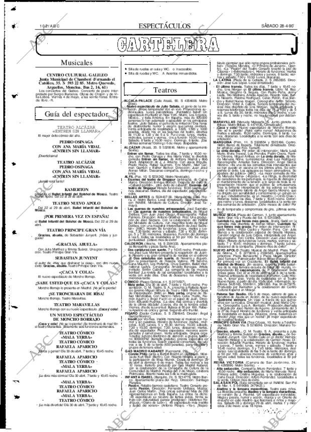 ABC MADRID 28-04-1990 página 102