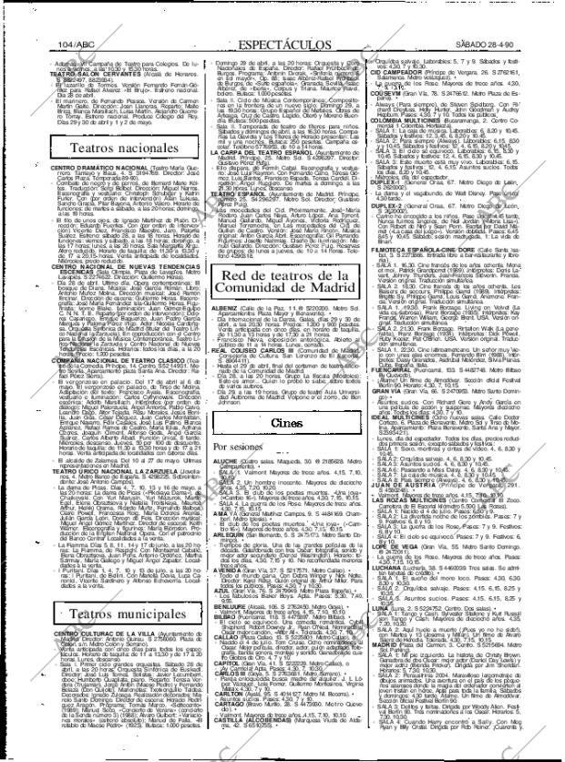 ABC MADRID 28-04-1990 página 104