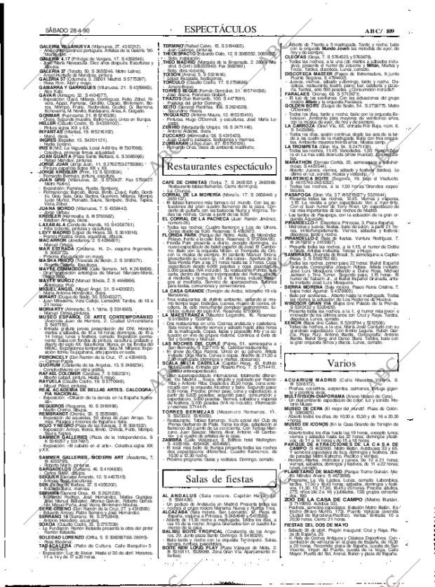 ABC MADRID 28-04-1990 página 109