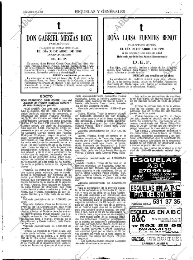 ABC MADRID 28-04-1990 página 111