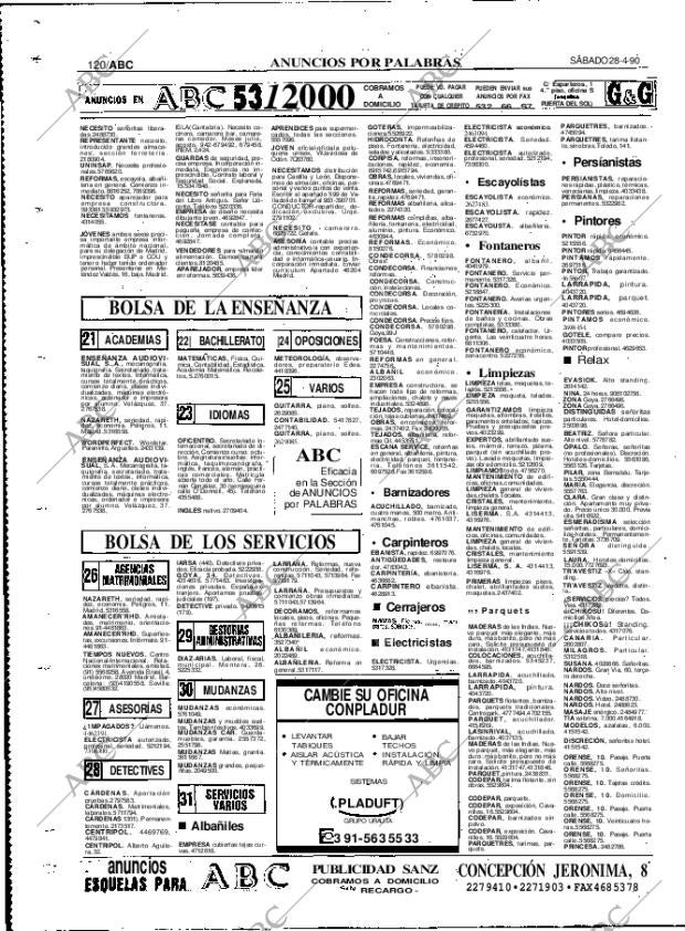 ABC MADRID 28-04-1990 página 120