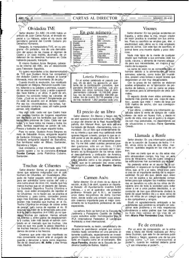 ABC MADRID 28-04-1990 página 16