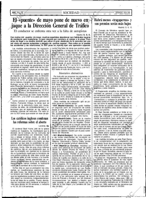 ABC MADRID 28-04-1990 página 52