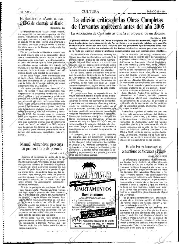 ABC MADRID 28-04-1990 página 58