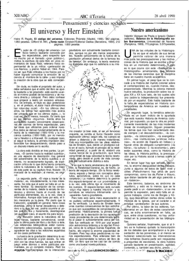 ABC MADRID 28-04-1990 página 72