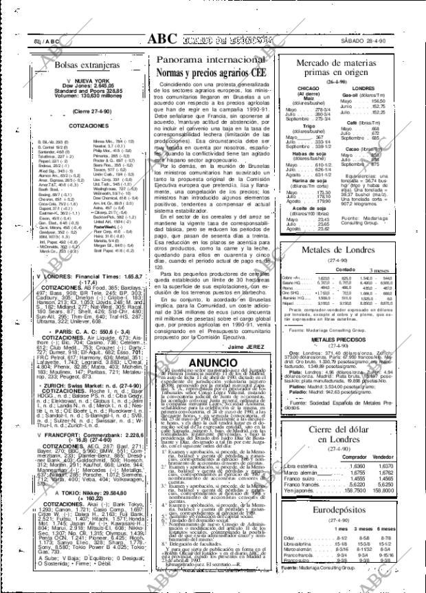 ABC MADRID 28-04-1990 página 88