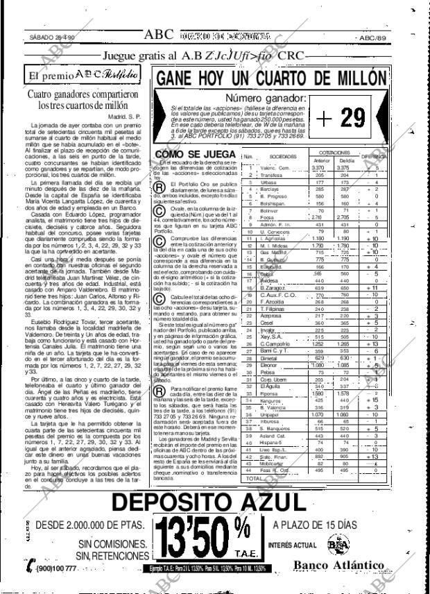 ABC MADRID 28-04-1990 página 89