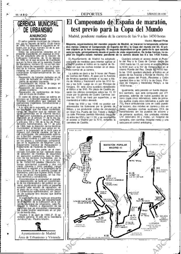 ABC MADRID 28-04-1990 página 96