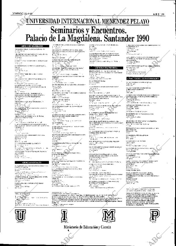 ABC SEVILLA 29-04-1990 página 69