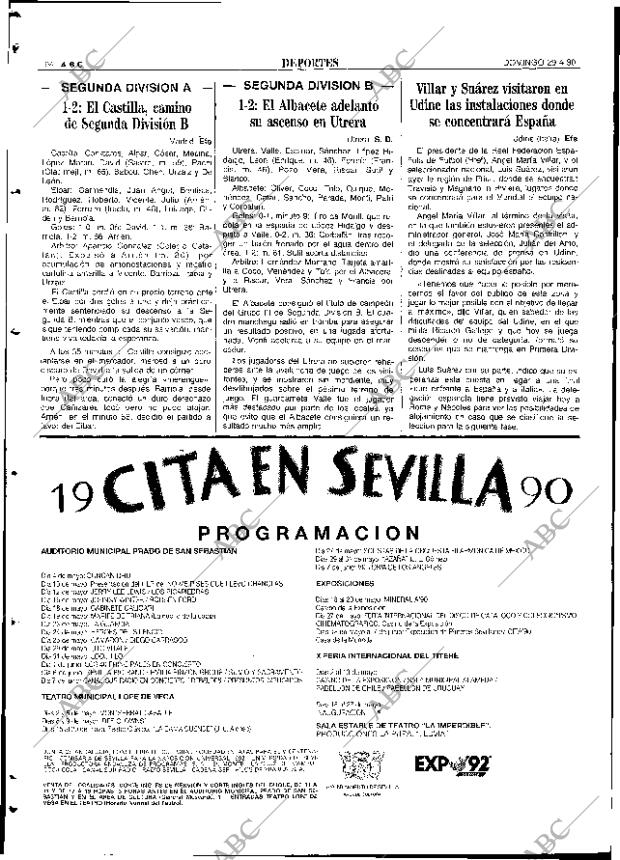 ABC SEVILLA 29-04-1990 página 94