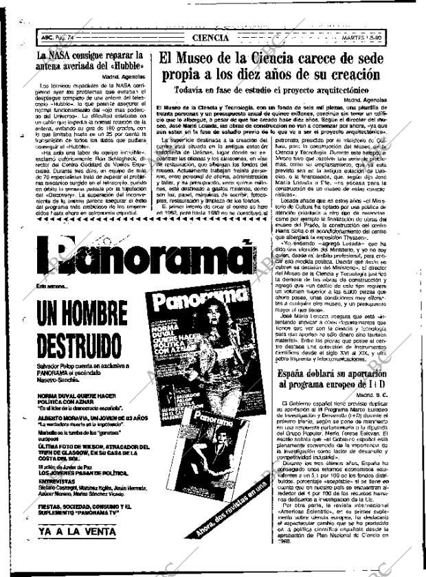 ABC MADRID 01-05-1990 página 74