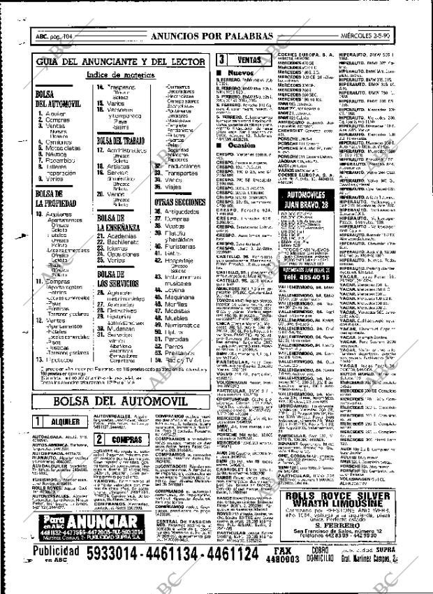 ABC MADRID 02-05-1990 página 104