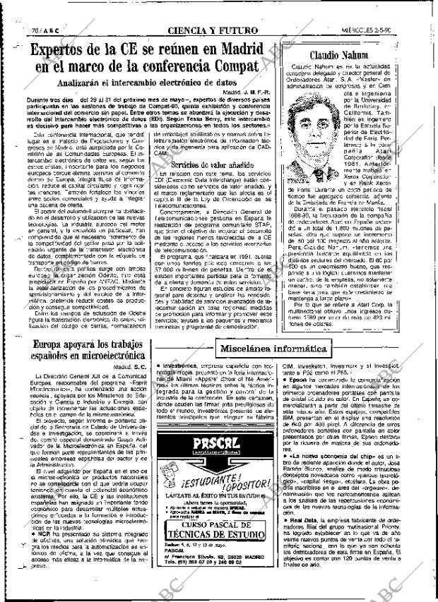 ABC MADRID 02-05-1990 página 70