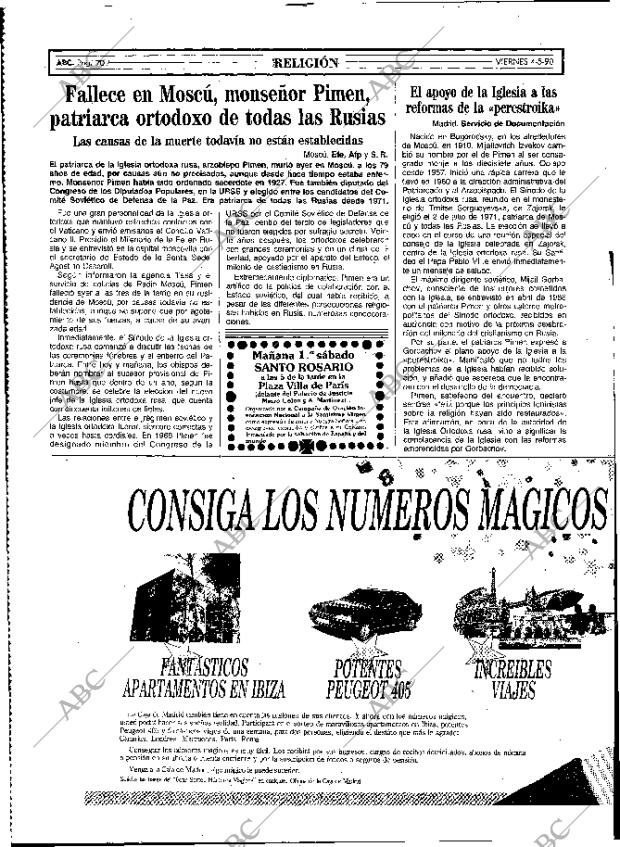 ABC MADRID 04-05-1990 página 70