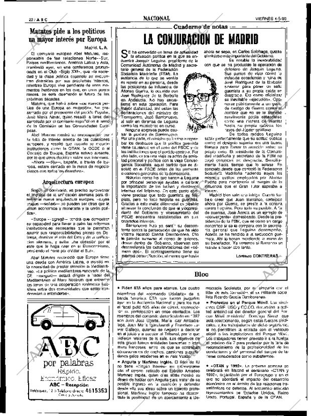 ABC SEVILLA 04-05-1990 página 22